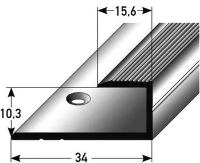Produktbild von PROVISTON Einfassprofil 34 x 10.3 x 1000 mm Abschlussprofil Aluminium eloxiert