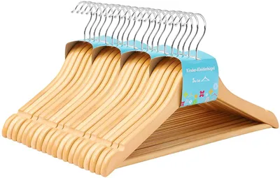 Produktbild von Hoppa! | Holz-Kinderkleiderbügel | 20 Stück - Braun