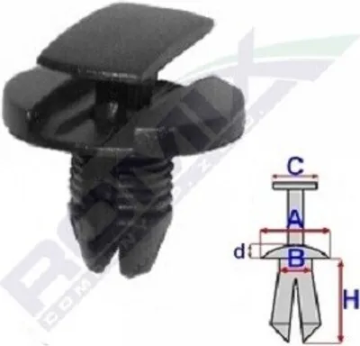 Produktbild von ROMIX Spreizniet C60151 radseitig unterfahrschutz stoßfänger für CITROËN DS3