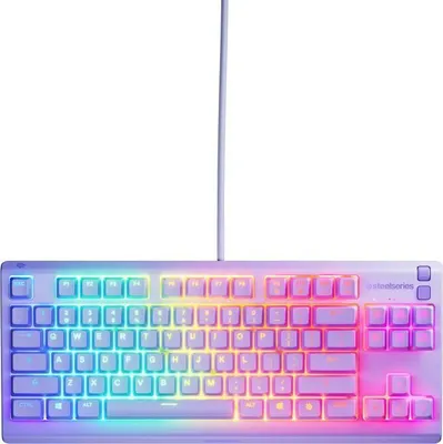 Zdjęcie produktu dla Klawiatura Gamingowa STEELSERIES Apex 3 TKL, Azerty, Lavande, Anti-ghosting, Ciche Przełączniki