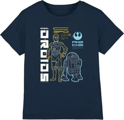 Produktbild von Star Wars - "Rebel Droids" T-Shirt für Kinder TV3200 (128) (Marineblau)
