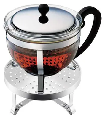 Zdjęcie produktu dla Czajnik Bodum z podgrzewaczem, szklany, 1,5L, czarny, model K11143-16