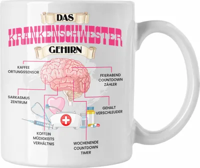 Produktbild von Trendation - Krankenschwester Tasse Lustiges Geschenk für Krankenhaus Schwestern Spruch Becher Geburtstag Weihnachten (Weiß)