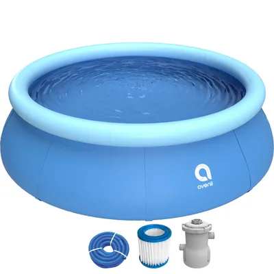 Produktbild von Avenli Prompt Set 305 x 76 cm Quick Up Pool Set, Aufstellpool mit Filterpumpe, blau