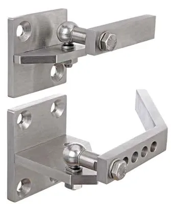 Obrázek produktu pro Alberts 830862 Hebetorbeschlag für Metalltore, für unebene Geländeverläufe, Edelstahl, für einen Torflügel geeignet, DIN links und DIN rechts verwendbar