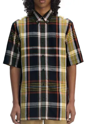 Produktbild von FRED PERRY MADRAS CHECK SHORT SLEEVE S Blau