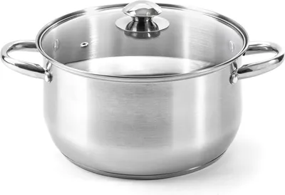Obrázek produktu pro Indukční hrnec STAINLESS STEEL Hrnec na polévku se skleněnou poklicí CORI 5,1 l