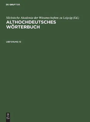 Produktbild von Althochdeutsches Wörterbuch. Lieferung 13