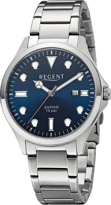 Productafbeelding van Regent herenhorloge, metalen band, metalen armband, analoog, zilver, modelnummer D2URF1454