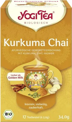 Produktbild von Yogi Tea,Kurkuma Chai, 17 Teebeutel - 10er Pack (10 x 34g)