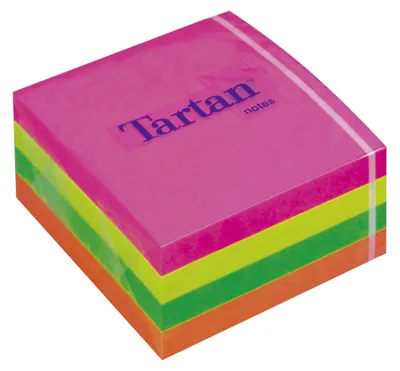 Productafbeelding van Tartan Haftnotiz Wrfel, 76 x 76 mm, farbig sortiert