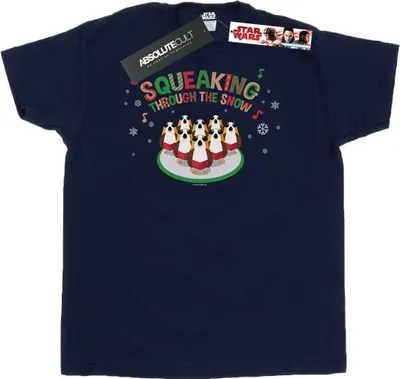 Produktbild von Star Wars - "The Last Jedi Squeaking Rolling Through The Snow" T-Shirt für Herren BI47027 (L) (Marineblau)