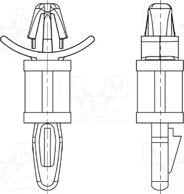 Produktbild von 10x t Klickbefestigung 8G813V40394 Kuntoff-Montagestifte L: 15,9mm