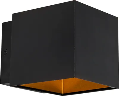Produktbild von Design Wandleuchte Schwarz Gold inkl LED Caja