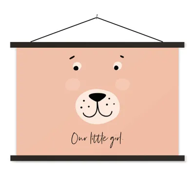 Produktbild von MuchoWow® Textilposter Zitate - Unser kleines Mädchen - Sprichwörter - Mädchen - Kinder - Kinder 120x80 cm mit schwarzem Rahmen - Wanddeko
