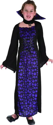 Produktbild von Vampirkostüm lila für Mädchen L 10-12 Jahre (130-140 cm)