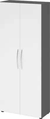Produktbild von bümö basic Aktenschrank - 5 Ordnerhöhen - Nachbildung: Graphit/Weiß