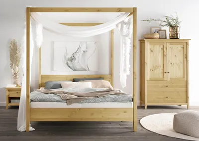 Produktbild von Himmelbett 180 x 200 cm Kiefer Gelaugt Massiv