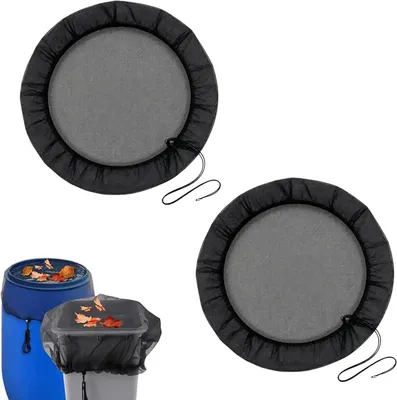 Produktbild von Netzdeckel für Regentonne, 2 Stück, Ø 120 cm, mit Zugkordel, für Regentonnenabdeckung