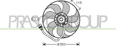 Produktbild von PRASCO AD200F008 Lüfter Motorkühlung Kühlerlüfter für VW Golf IV Schrägheck (1J1) Wasserkühler