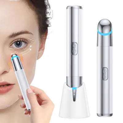 Produktbild von Augenmassagegerät mit LED Licht & Wärmefunktion – Anti Aging Eye Massager gegen Augenringe, Falten & Tränensäcke