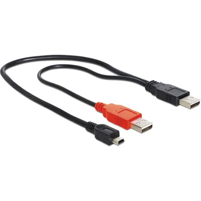 Produktbild von DeLOCK 83178, 0,3 m, 2 x USB A, USB 2.0, Männlich/Männlich, 0,48 Gbit/s, Schwarz