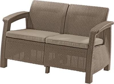 Produktbild von KETER Gartenmöbel-Set Corfu Love Seat Cappuccino – 227644