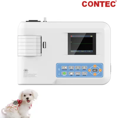 Obrázek produktu pro Veterinární EKG zařízení Zvířecí elektrokardiograf Jednokanálová tiskárna ECG100G-VET Pes Kočka