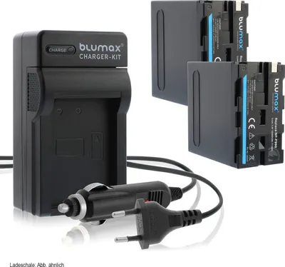 Produktbild von 2x Akku + Lader für Sony NP-F990 NP-F330 F730 F750 F770 F930 F970 10400 mAh