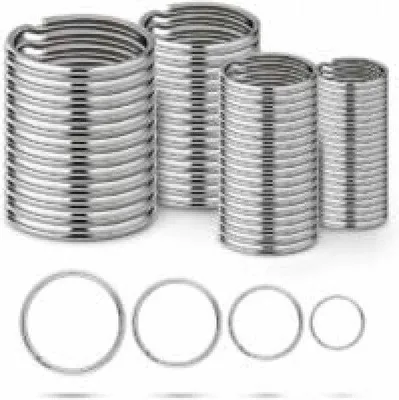 Productafbeelding van 80er splitringen - klikringen - boogringen - 15/20/25/30 mm - O-ringen - 20 stuks - voor hobbyprojecten en sleutelhangerlabels