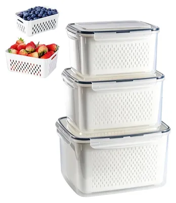 Image de Boîtes de conservation pour fruits et légumes, idéales pour le réfrigérateur
