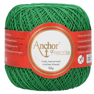 Produktbild von Anchor Freccia Stärke 12 4771012-00227 grün Häkelgarn, 100 % Baumwolle