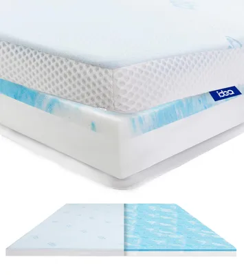 Image de Surmatelas en mousse confort, Surmatelas en gel H3/H4 en mousse à mémoire de forme de 7,5 cm d'épaisseur, Surmatelas confortable pour boxspring et inconfortable