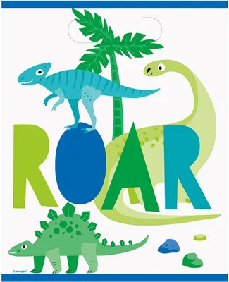 Obrázek produktu pro Párty plastové tašky Dinosaurus - 8 ks