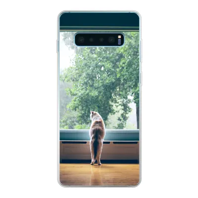 Produktbild von MuchoWow® Handyhülle Schutzhülle Hülle für Samsung Galaxy S10 Lite Katze - Fenster - Pflanzen Silikon Softcase Handy Hülle - Schutz