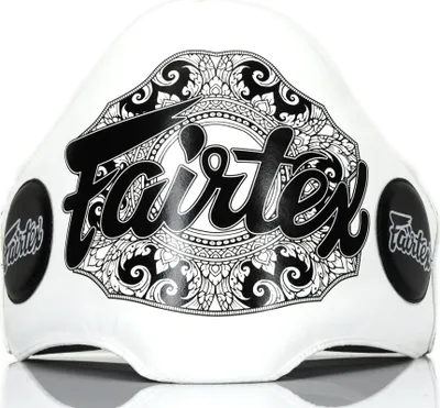 Produktbild von Fairtex Leder Bauchpanzer Champion BPV2, Farbe Weiß