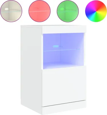 Image de Buffet avec lampes LED blanc 41x37x67 cm