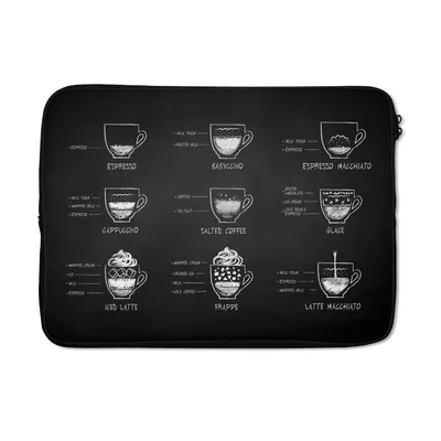 Produktbild von MuchoWow® Laptop Hülle 13 Zoll Kaffee - Küche - Getränk Laptoptasche - Laptophülle - Sleeve - Rundumschutz