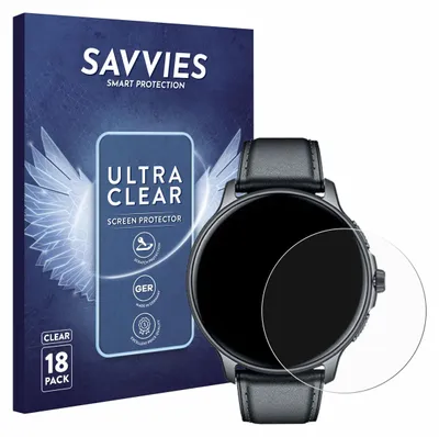 Produktbild von 18x Für TAOLOON Smartwatch 1.43" Schutzfolie Savvies Displayschutz Display Schutz Folie Klar Transparent