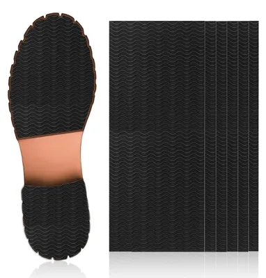 Produktbild von 6 Stück Antirutsch Schuhsohlen Reparaturset - Schwarz