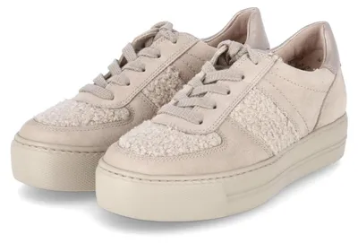 Produktbild von Paul Green Damen Low Sneaker Beige Leder & Textil Größe: 42