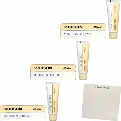 Produktbild von Mouson Creme mit Feuchtigkeit 3er Pack (3x75ml Tube) + usy Block