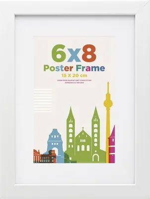 Obrázek produktu pro Rám na obrázky 15x20cm dřevěný rám akrylové sklo MDF passe-partout fotografie 10x15cm
