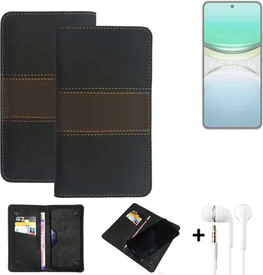 Produktbild von K-S-Trade Handyhülle + Kopfhörer kompatibel mit Vivo Y300 Pro Schutzhülle Walletcase Bookstyle Tasche Schutz Case Hülle Wallet Cover Kunstleder