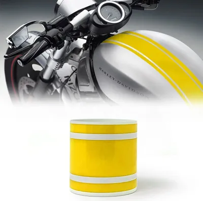 Produktbild von Streifen Klebestreifen für Motorrad 3 Drähte Gelb 80 mm x 2 mt