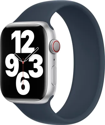 Produktbild von Silikon Solo Loop für Apple Watch | 44/45/46/49 mm - Größe 8 - Storm Blue