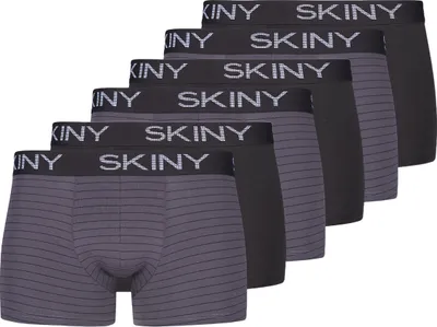 Produktbild von Skiny 6er Pack Baumwolle Retro Short / Pant Körpernaher Passform, Weicher Bundgummi mit Logo, Baumwolle mit Stretchanteil