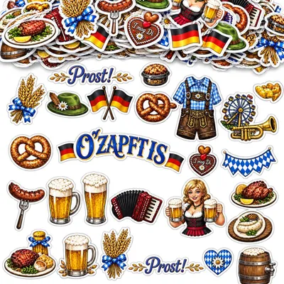 100 Stücke große Konfetti, Oktoberfest, mehrfarbig, Papier