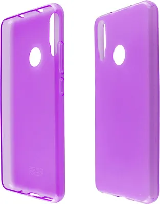 Two purple phone cases are shown from different angles against a white background.