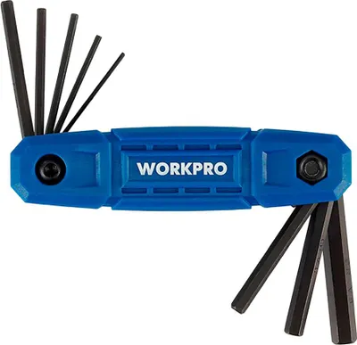 Image de Clés Allen Pliables Métriques Workpro Jeu De Clés Allen Métriques Pliables Cr-v Avec Manche Renforcé - Workpro